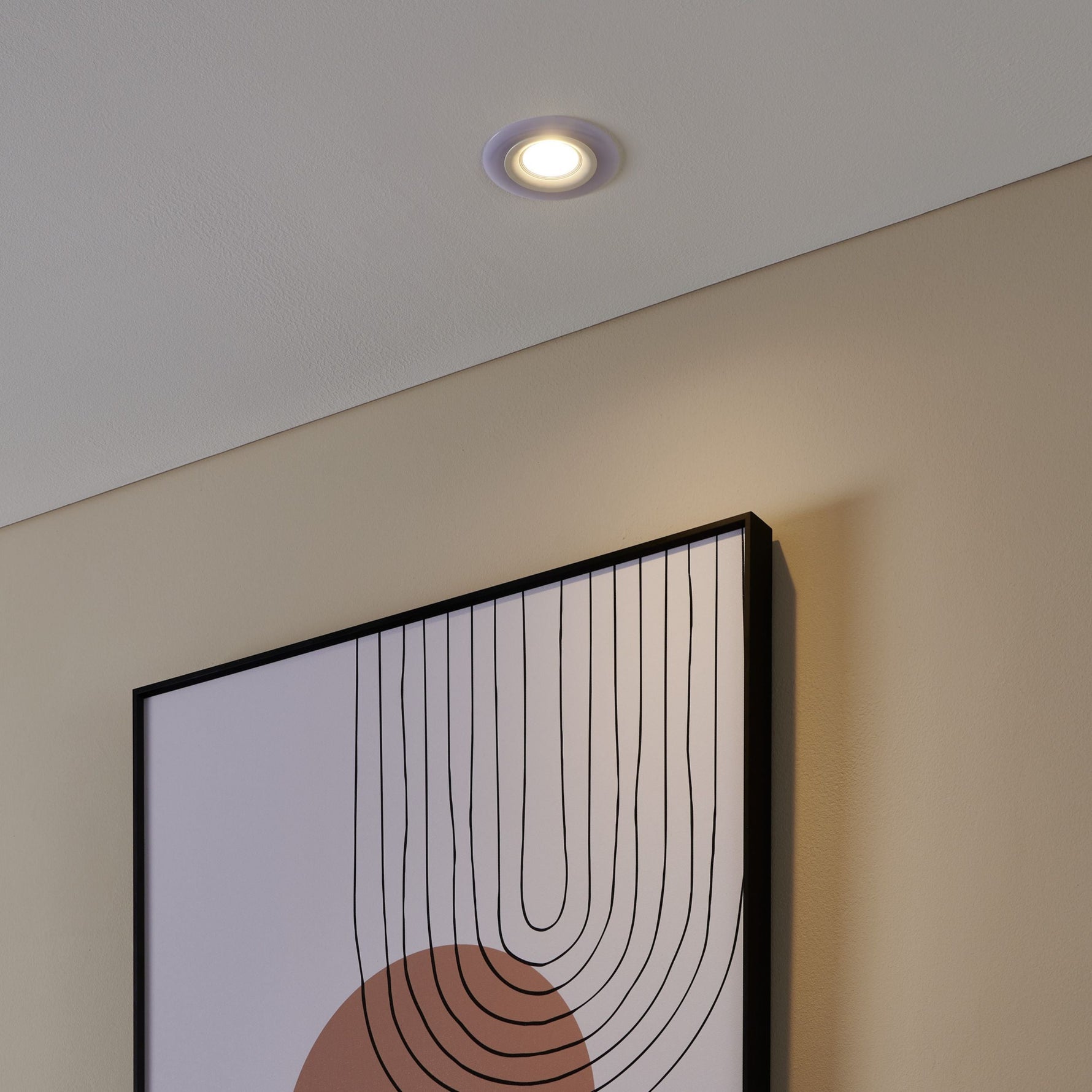 Eglo EU Calonge LED Black/White Round Set of 3 Recessed Light, 10cm, 3000K product image - Endon Lighting from First Light Direct with great prices and fast UK delivery