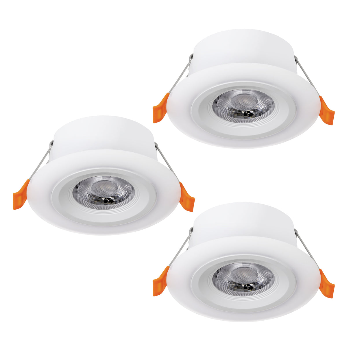 Eglo EU Calonge LED White Round Set of 3 Recessed Light, 10cm, 3000K