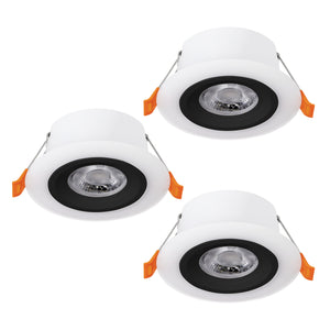 Eglo EU Calonge LED Black/White Round Set of 3 Recessed Light, 10cm, 3000K