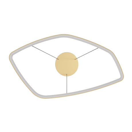 Eglo EU VALLEROSA LED Pendant Light – 580mm Brushed Brass, Warm White, Dimmable