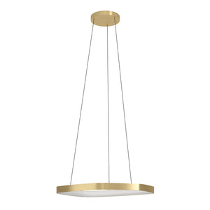 Eglo EU VALLEROSA LED Pendant Light – 580mm Brushed Brass, Warm White, Dimmable