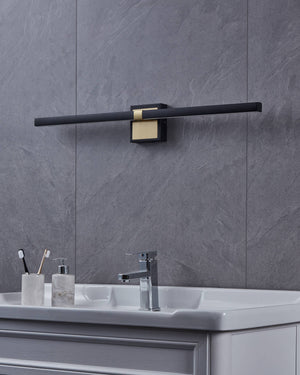 Eglo EU Peguera LED Black/Brass Steel Bathroom Mirror Light