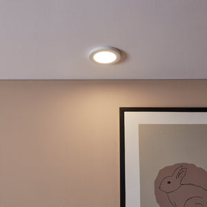 Eglo EU FUEVA FLEX Recessed LED Light – White, Adjustable Cut?Out, Neutral White 4000K, Slim Indoor Ceiling Downlight