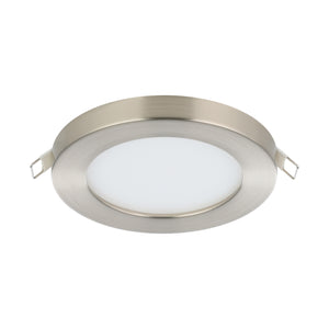 Eglo EU FUEVA FLEX Recessed LED Light – Satin Nickel, Adjustable Cut?Out, Neutral White 4000K, Slim Indoor Ceiling Downlight