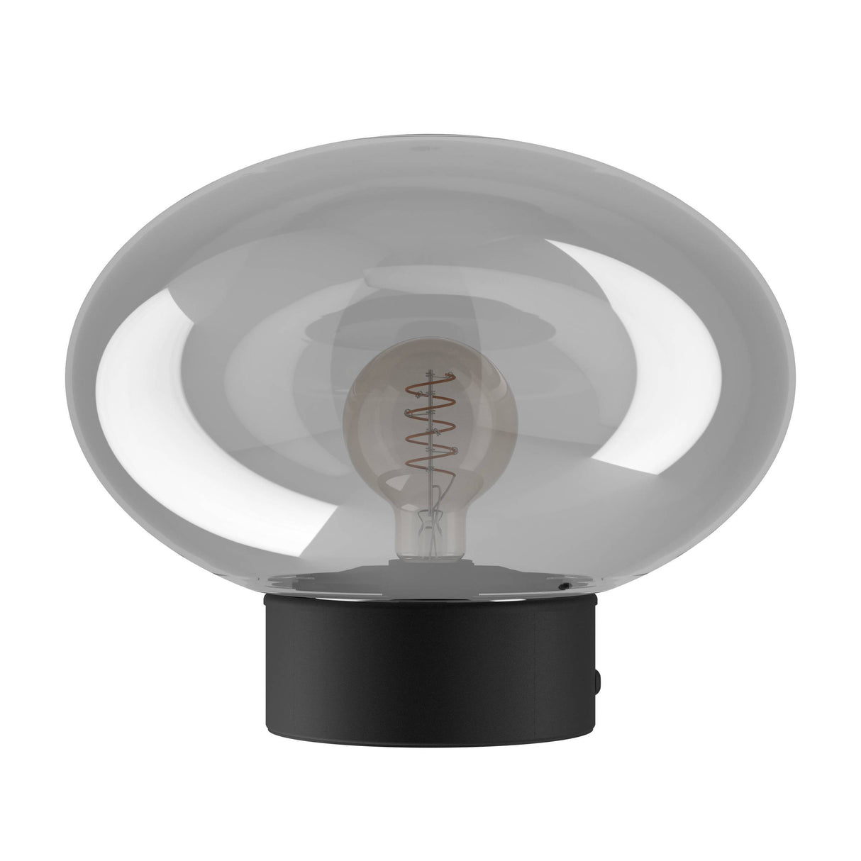 Eglo EU Madonnina Black Steel & Glass Modern Table Lamp