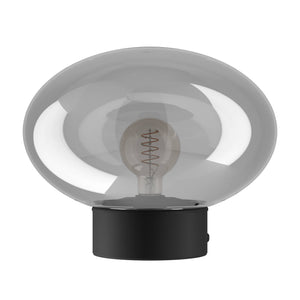 Eglo EU Madonnina Black Steel & Glass Modern Table Lamp