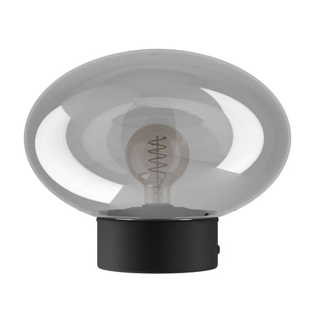 Eglo EU Madonnina Black Steel & Glass Modern Table Lamp