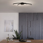 Eglo EU Gianella Aluminium & Steel Black LED Ceiling Light product image - Endon Lighting from First Light Direct with great prices and fast UK delivery