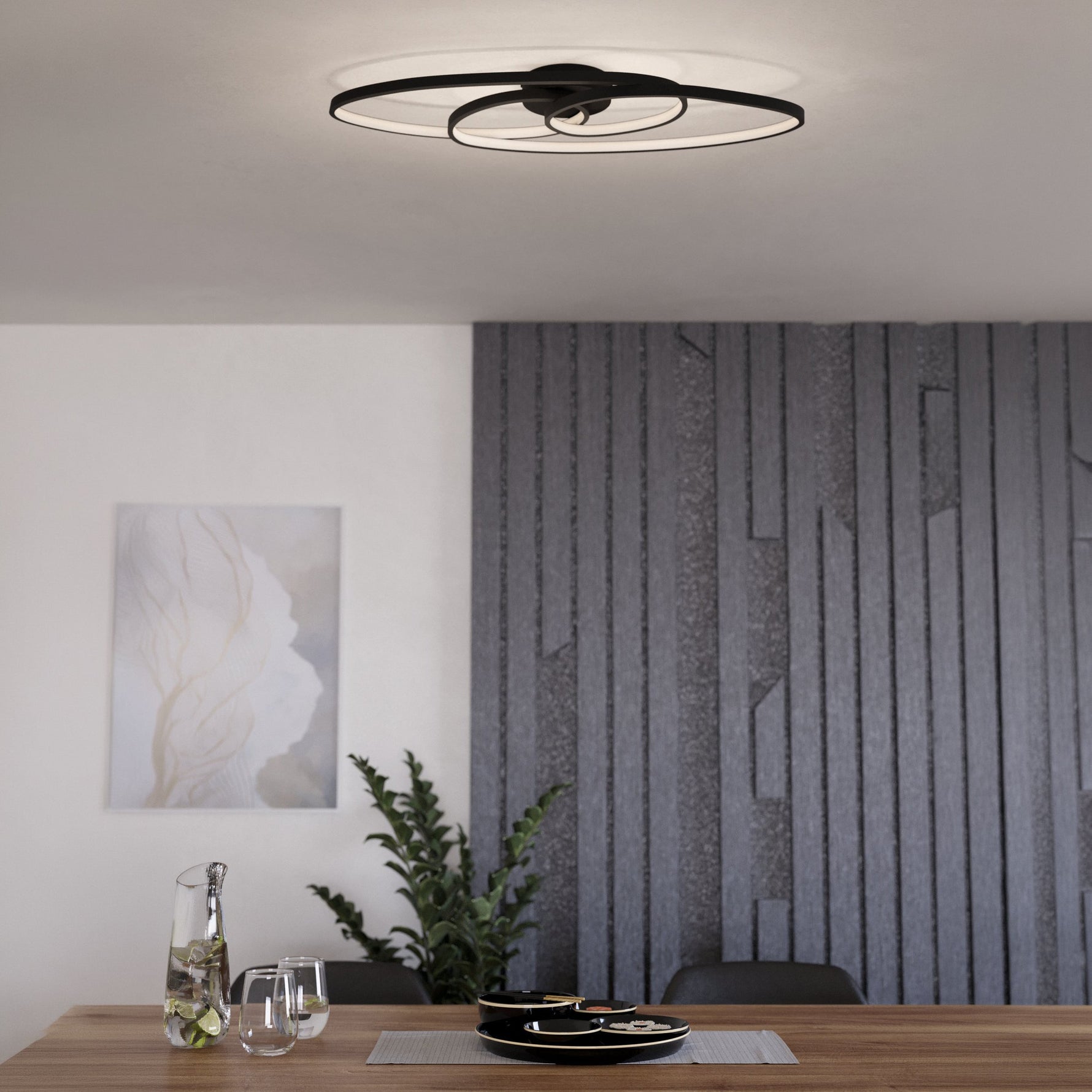 Eglo EU Almudaina Modern Linear LED 4 Pendant Light