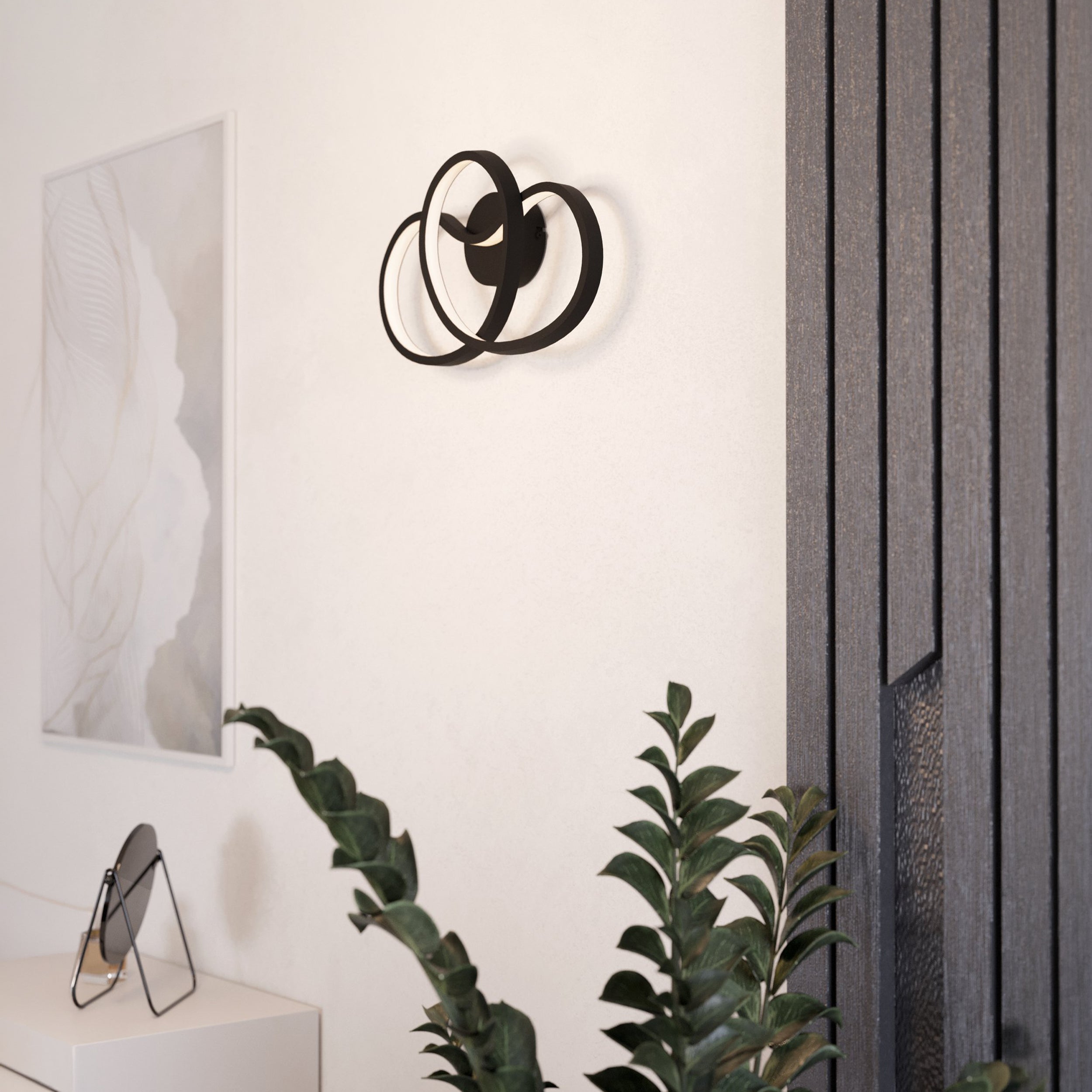 Eglo EU Balazote Steel & Plastic Black LED Round Ceiling Light product image - Endon Lighting from First Light Direct with great prices and fast UK delivery