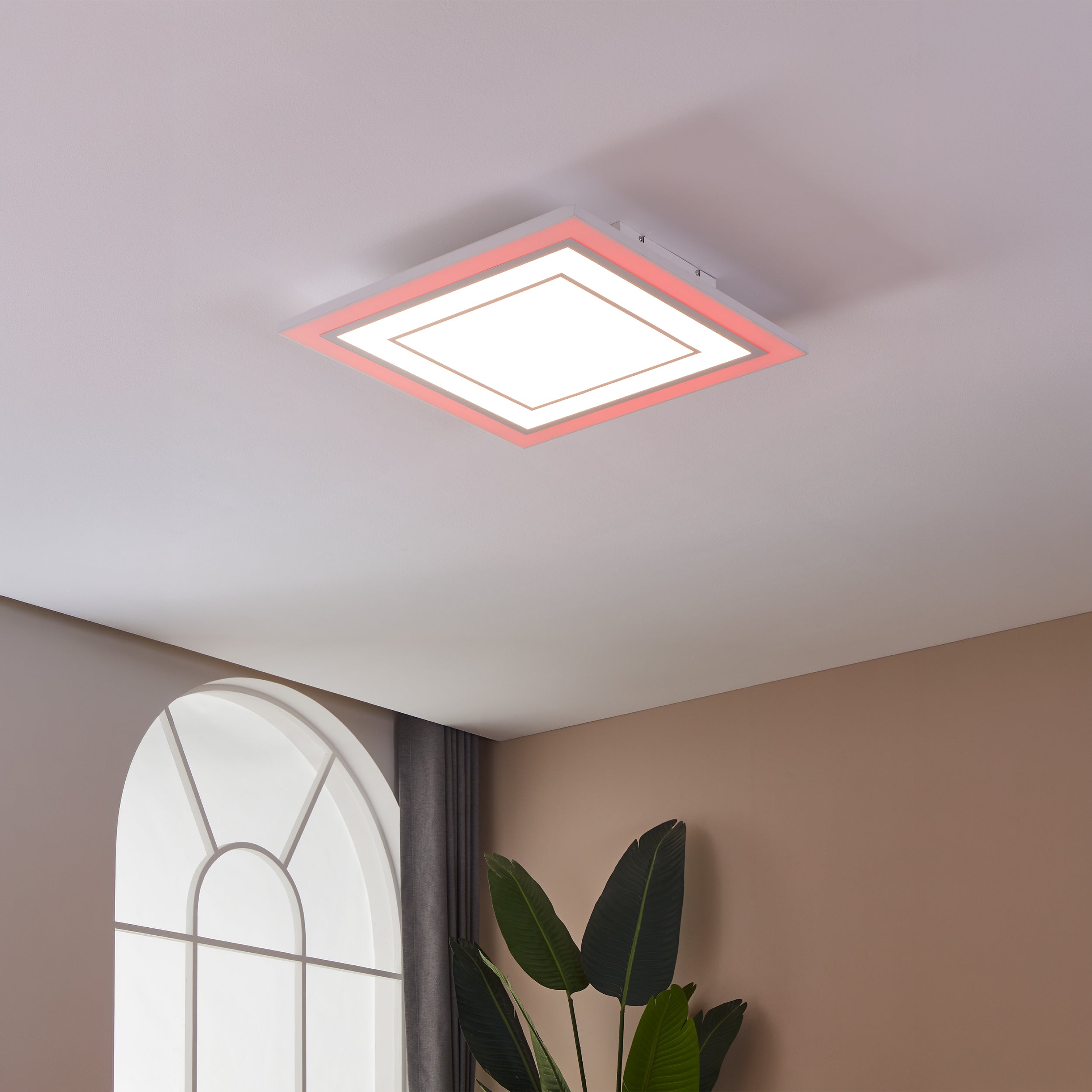 Eglo EU VALLEROSA LED Ceiling Light – 580mm Brushed Brass, Warm White, Dimmable product image - Endon Lighting from First Light Direct with great prices and fast UK delivery