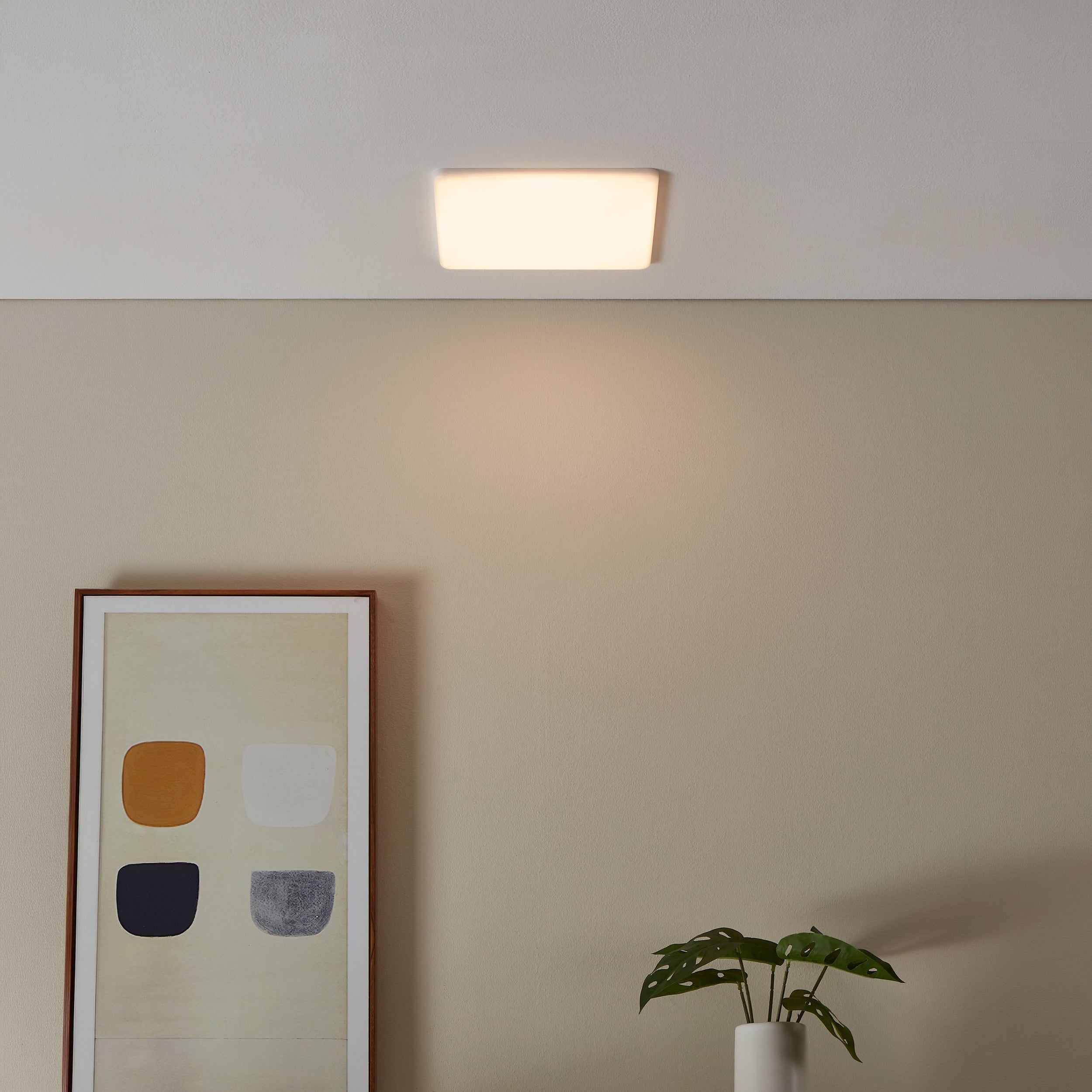 Eglo EU Macchioni LED Square White Crystal?Effect Design Indoor Wall Light