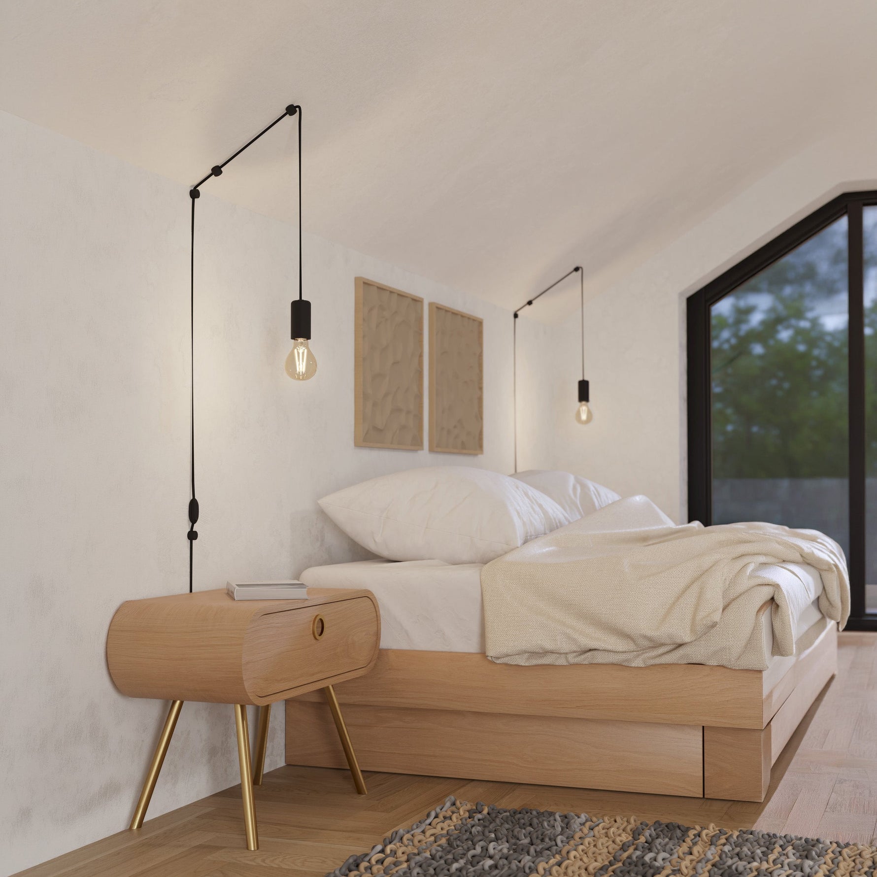 Eglo EU Davida 1 Steel Nickel Nero LED Single Wall Spotlight product image - Endon Lighting from First Light Direct with great prices and fast UK delivery