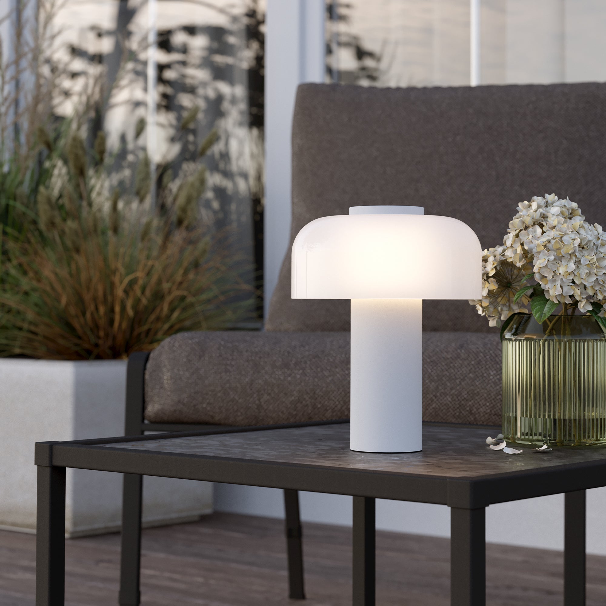 Eglo EU FEBRES Pendant Light – Black Steel with White Fabric Shade, E27, Indoor Lighting