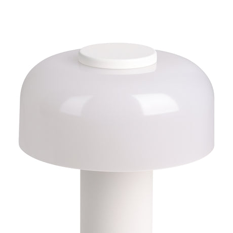Eglo EU PONENTE Outdoor LED Table Lamp – White Steel, Rechargeable, Touch Dimmer, Portable Lighting