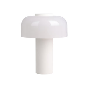 Eglo EU PONENTE Outdoor LED Table Lamp – White Steel, Rechargeable, Touch Dimmer, Portable Lighting