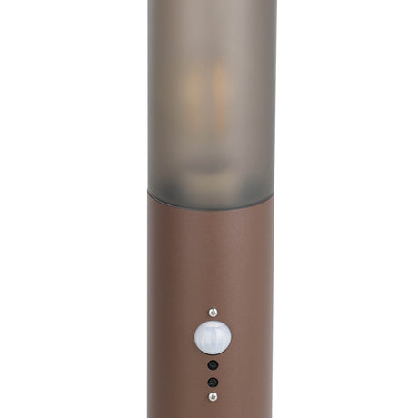 Eglo EU Helsinki Outdoor Pedestal Light Auburn with Motion Sensor