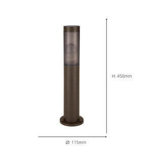 Eglo EU Helsinki Outdoor Pedestal Light Auburn with Motion Sensor