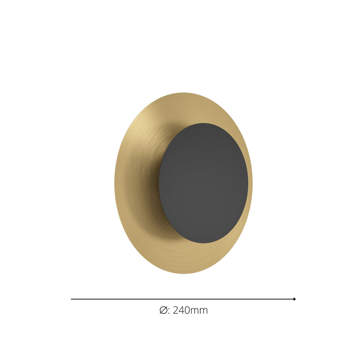 Eglo EU Tocina Black & Brushed Brass LED Modern Wall Light
