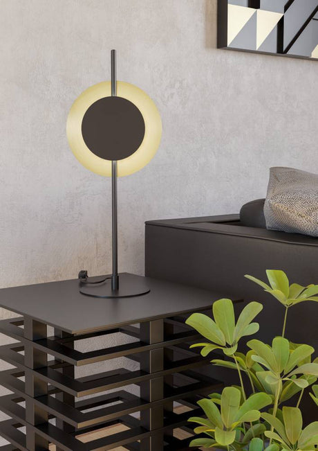 Eglo EU Tocina Black & Brushed Brass LED Modern Table Lamp
