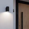 Eglo EU Izzalini LED Outdoor Wall Light Black Steel Downlight