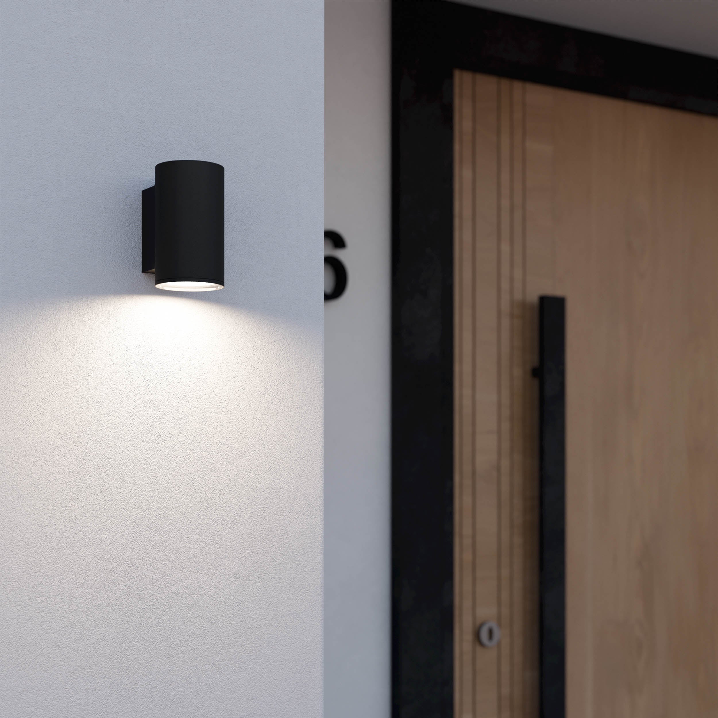 Eglo EU Keelby Dual Ceiling Spotlight Black Steel with Natural Paper Shades E14 product image - Endon Lighting from First Light Direct with great prices and fast UK delivery