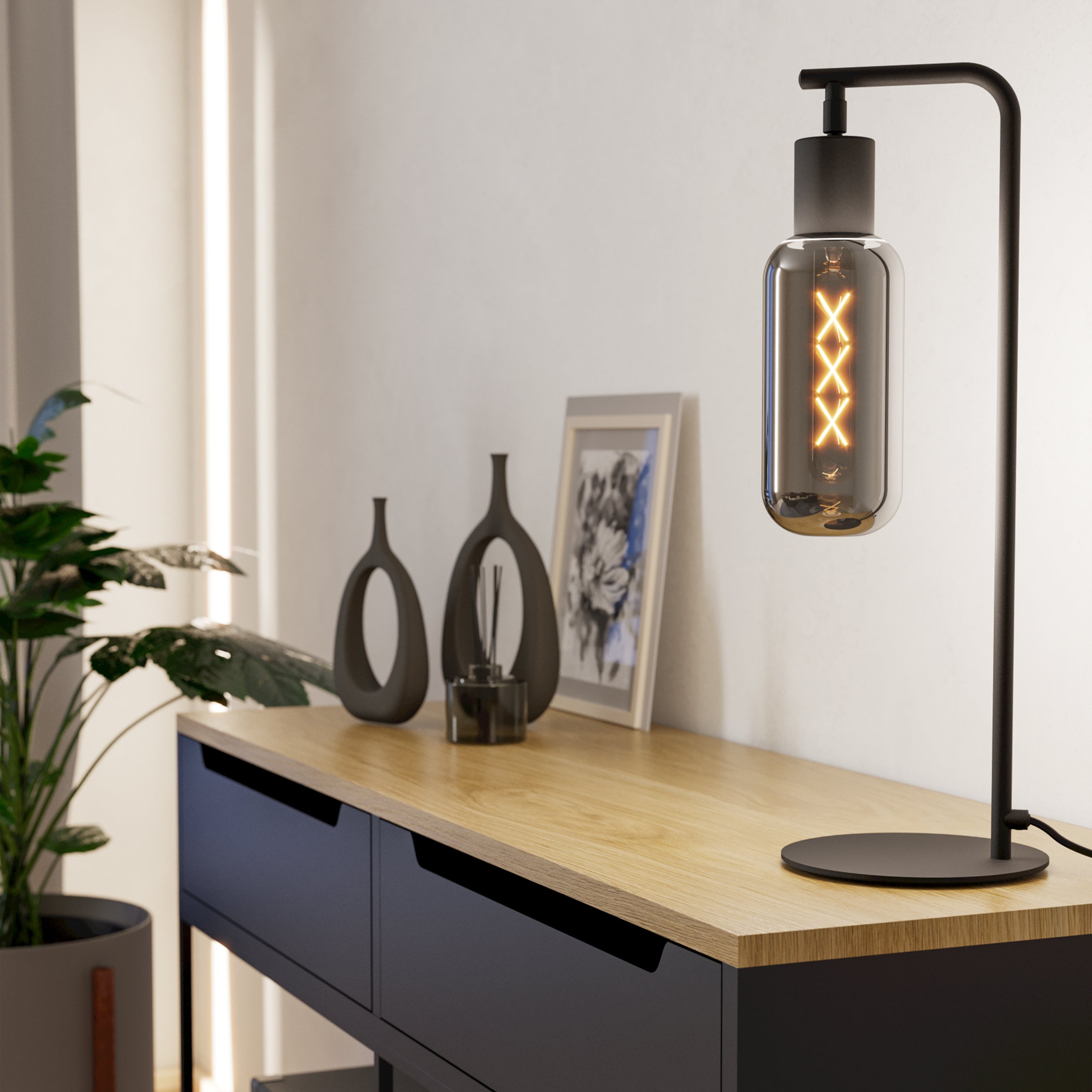 Eglo EU Ciudadela Brushed Brass Steel & White Fabric Table Lamp