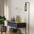 Eglo EU Maione Black Steel & Glass Modern Floor Lamp