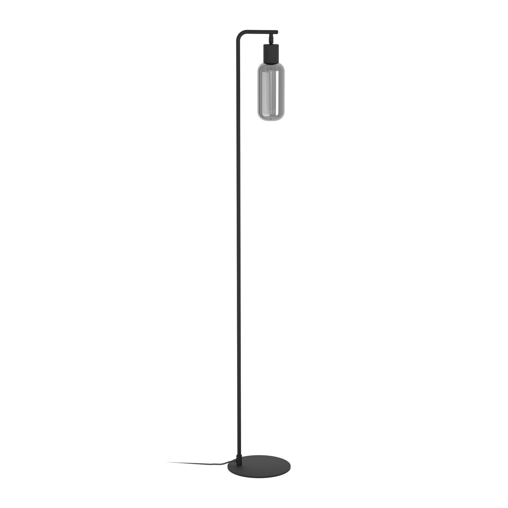 Eglo EU Maione Black Steel & Glass Modern Floor Lamp