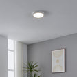 Eglo EU FUEVA?5 LED Surface?Mounted Light – White Steel, Warm White, Motion Sensor Ceiling Light, Indoor Lighting