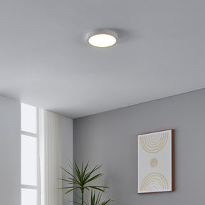 Eglo EU FUEVA?5 LED Surface?Mounted Light – White Steel, Warm White, Motion Sensor Ceiling Light, Indoor Lighting