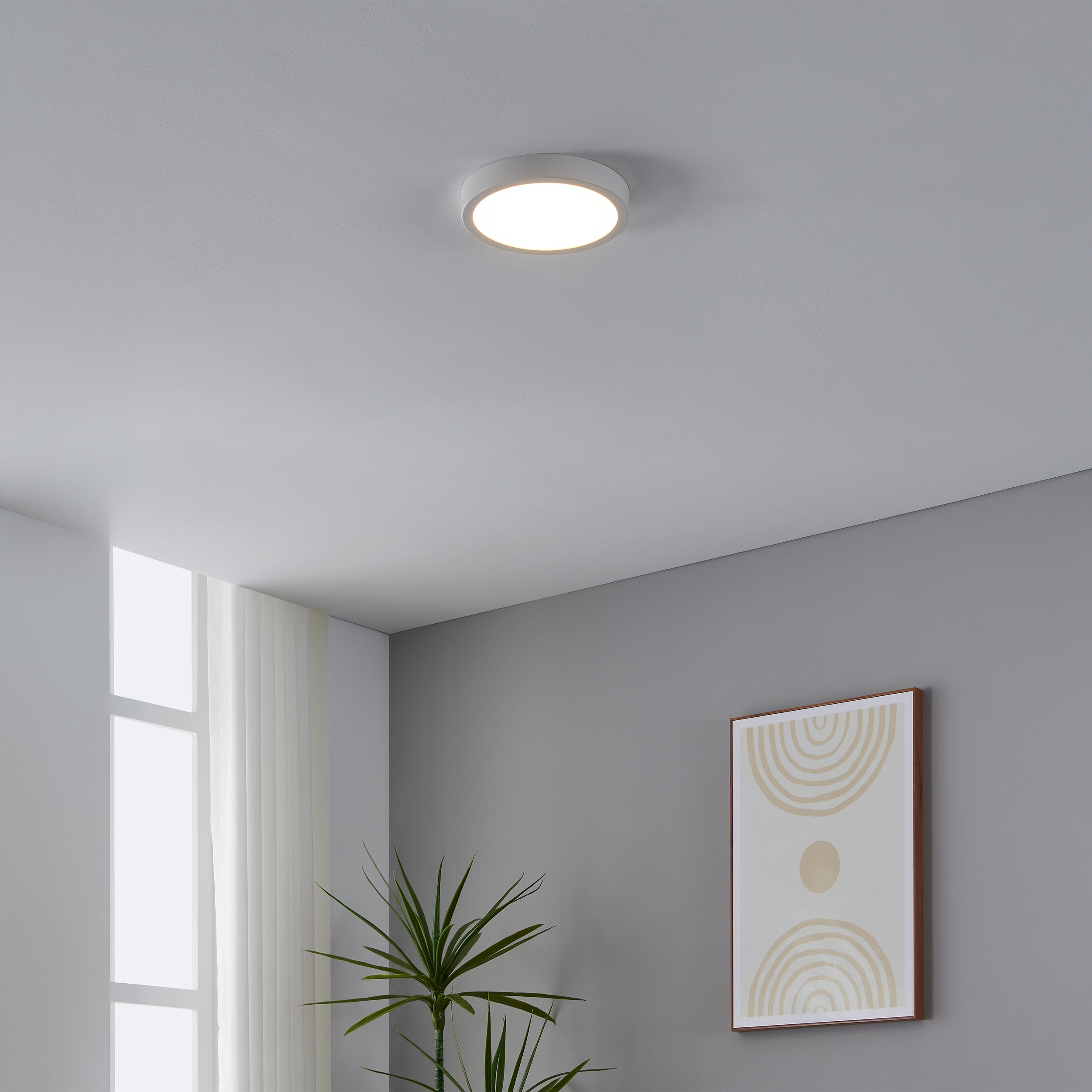 Eglo EU FUEVA?5 LED Surface?Mounted Light – Black Steel, Warm White, Motion Sensor Ceiling Light, Indoor Lighting product image - Endon Lighting from First Light Direct with great prices and fast UK delivery