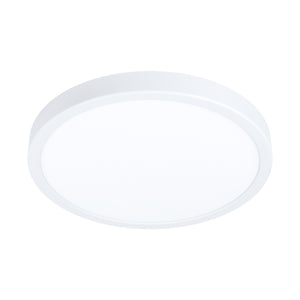 Eglo EU FUEVA?5 Surface?Mounted LED Ceiling Light – White Steel, Round, Motion Sensor, Warm White, Indoor Lighting