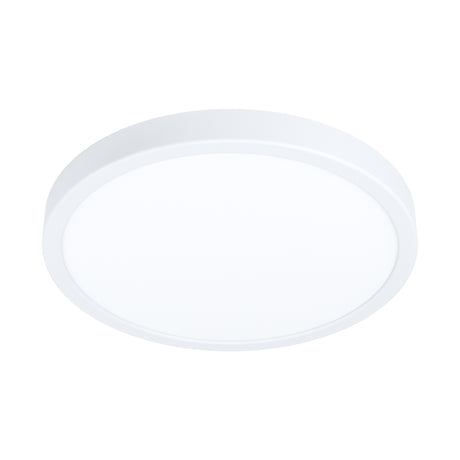 Eglo EU FUEVA?5 Surface?Mounted LED Ceiling Light – White Steel, Round, Motion Sensor, Warm White, Indoor Lighting