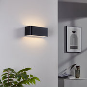 Eglo EU SANIA?4 LED Wall Light – Black & White Aluminium, Warm White, Modern Indoor Wall Lighting