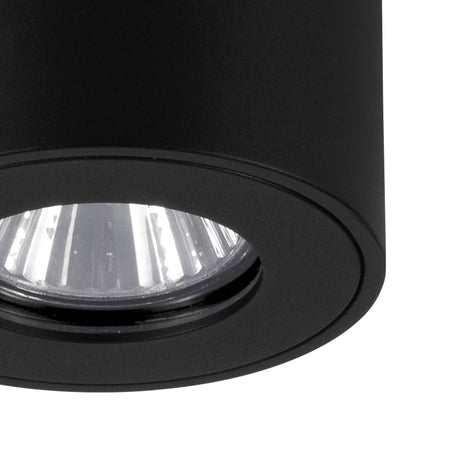 Eglo EU Torrecola Black Metal Cyclindrical Outdoor Ceiling Light