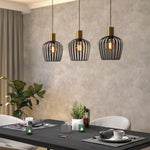 Eglo EU Empoli Black & Brushed Brass 3 Pendant Light 