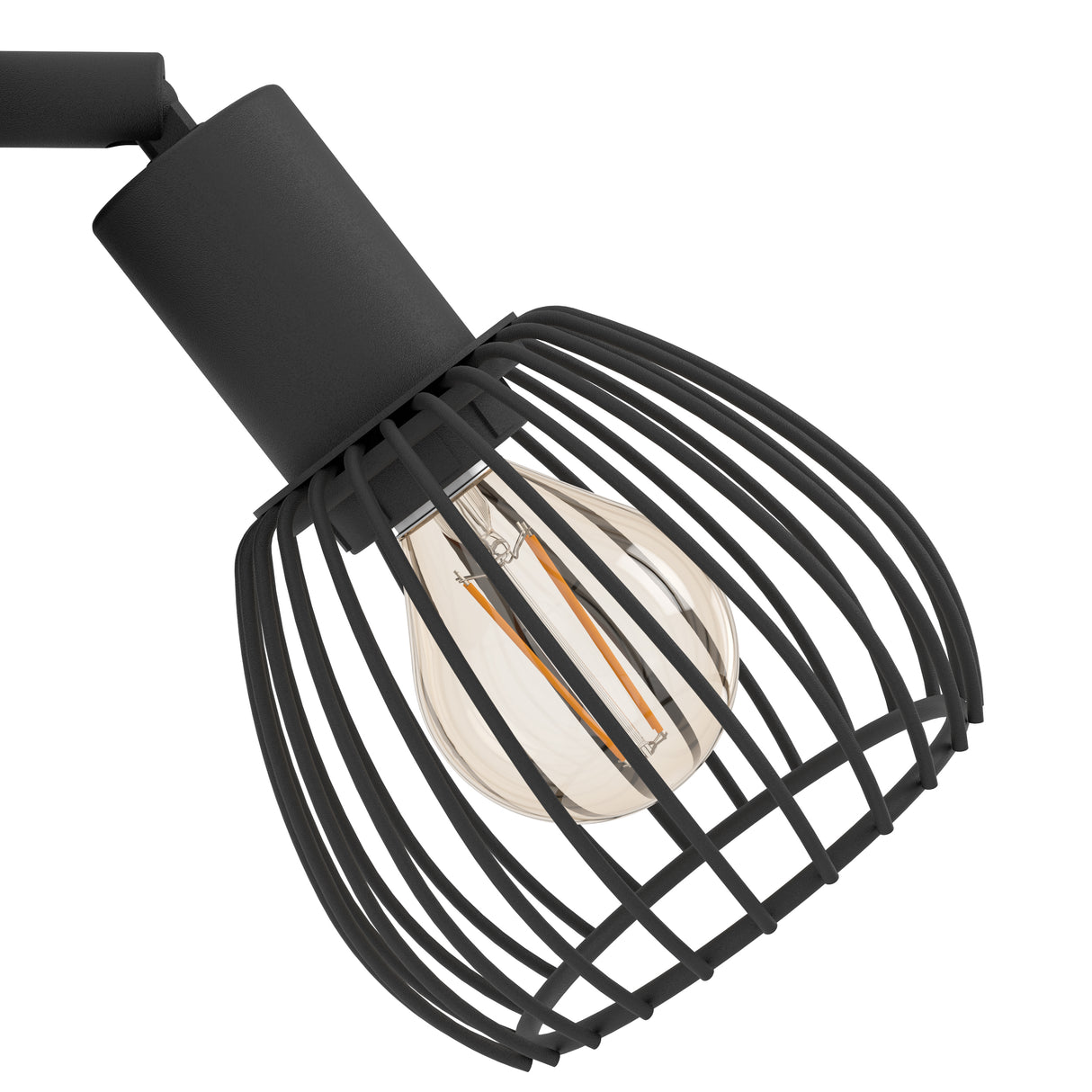 Eglo EU Sonnino Steel Caged Wire Single Spotlight, Black