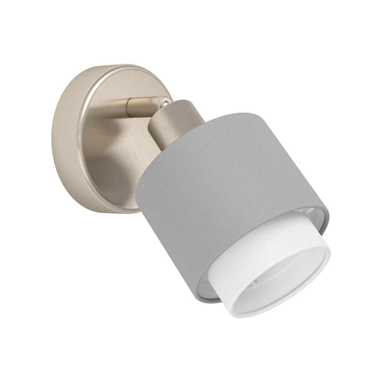 Eglo EU Bellizzi Steel Grey & White Fabric Minamalist Single Spotlight