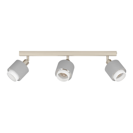 Eglo EU Bellizzi Steel Grey & White Fabric Minamalist 3-Light Spotlight