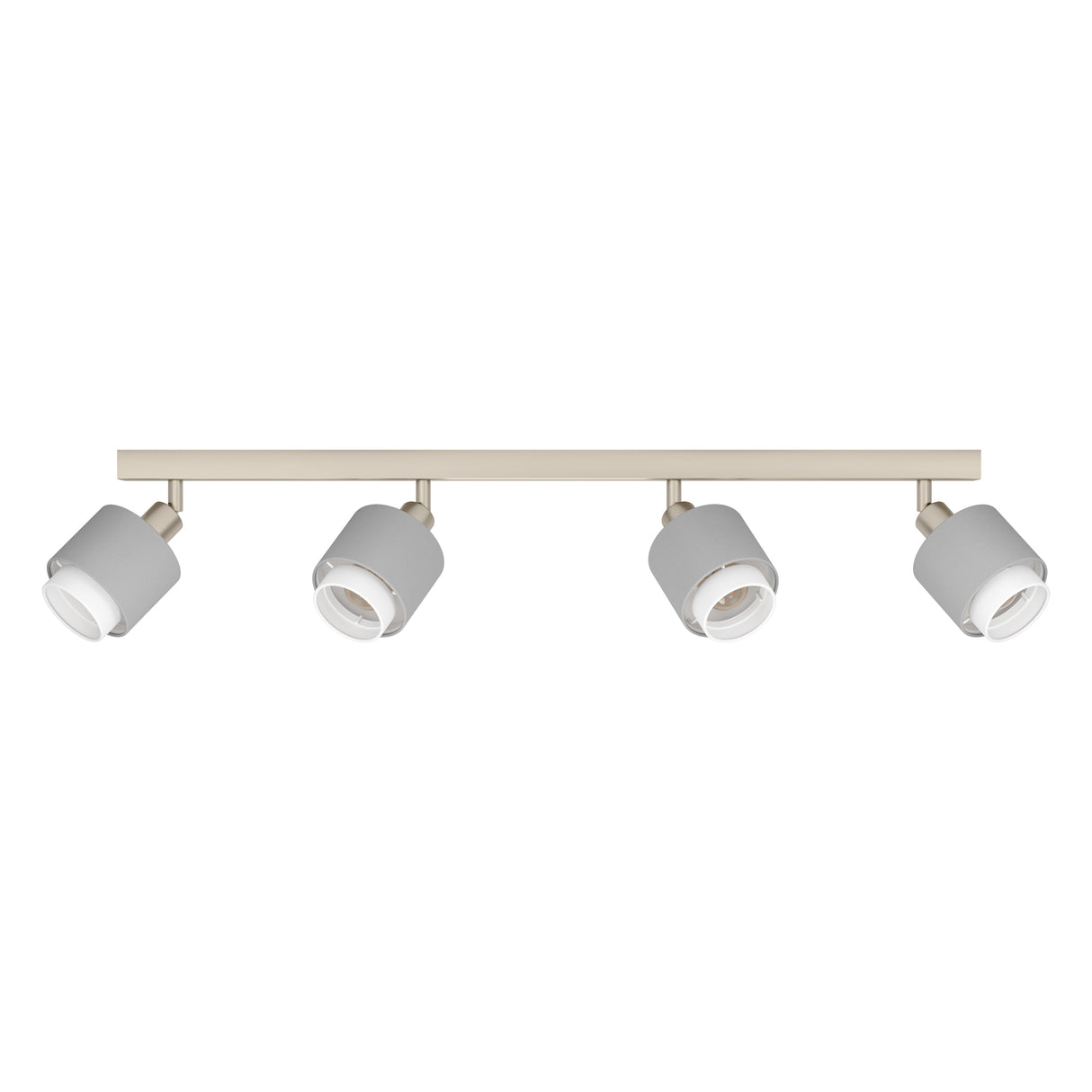 Eglo EU Bellizzi Steel Grey & White Fabric Minamalist 4-Light Spotlight