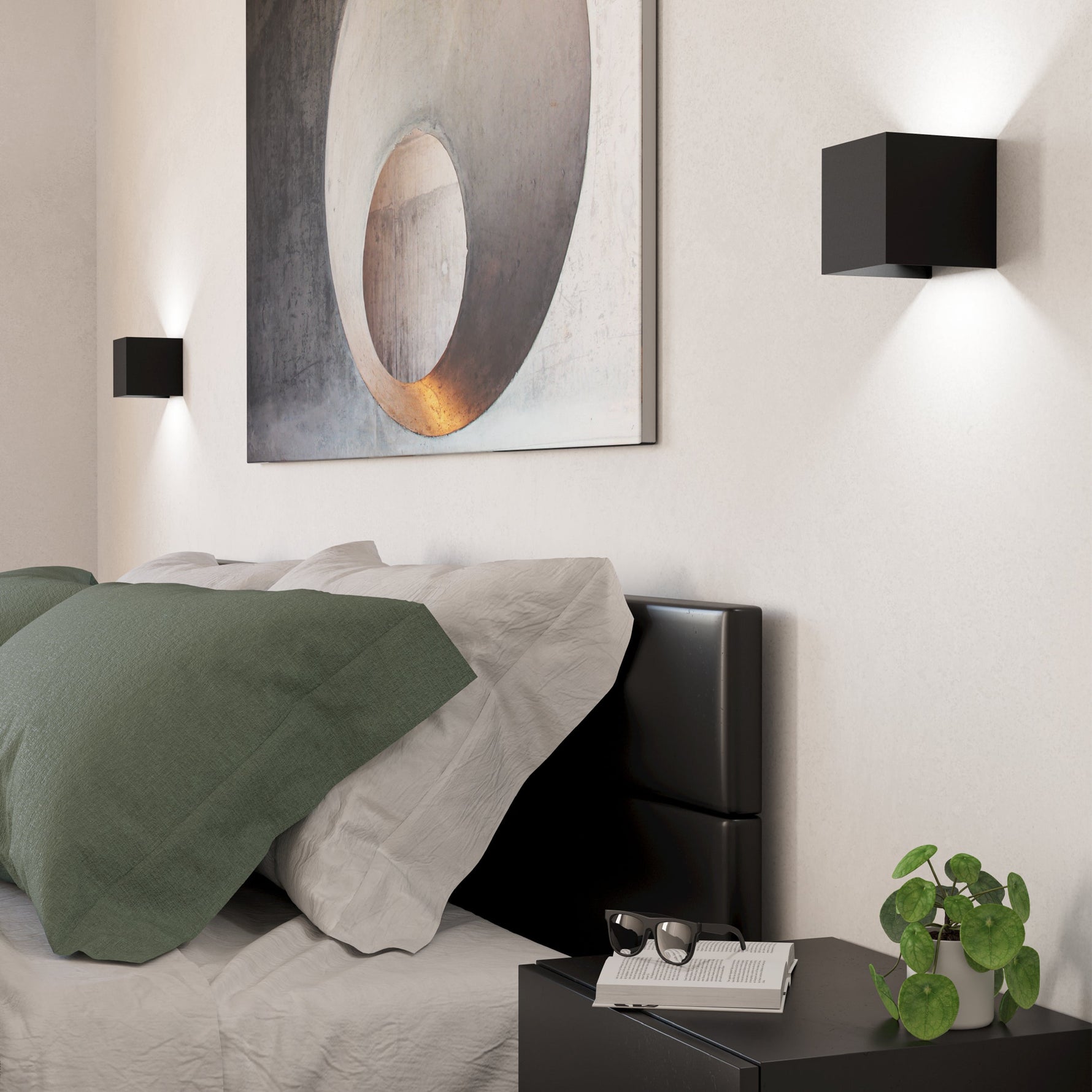 Eglo EU VALMONTONE LED Wall Light – White Aluminium, Up & Down Lighting, Warm White, Indoor Feature Light product image - Endon Lighting from First Light Direct with great prices and fast UK delivery