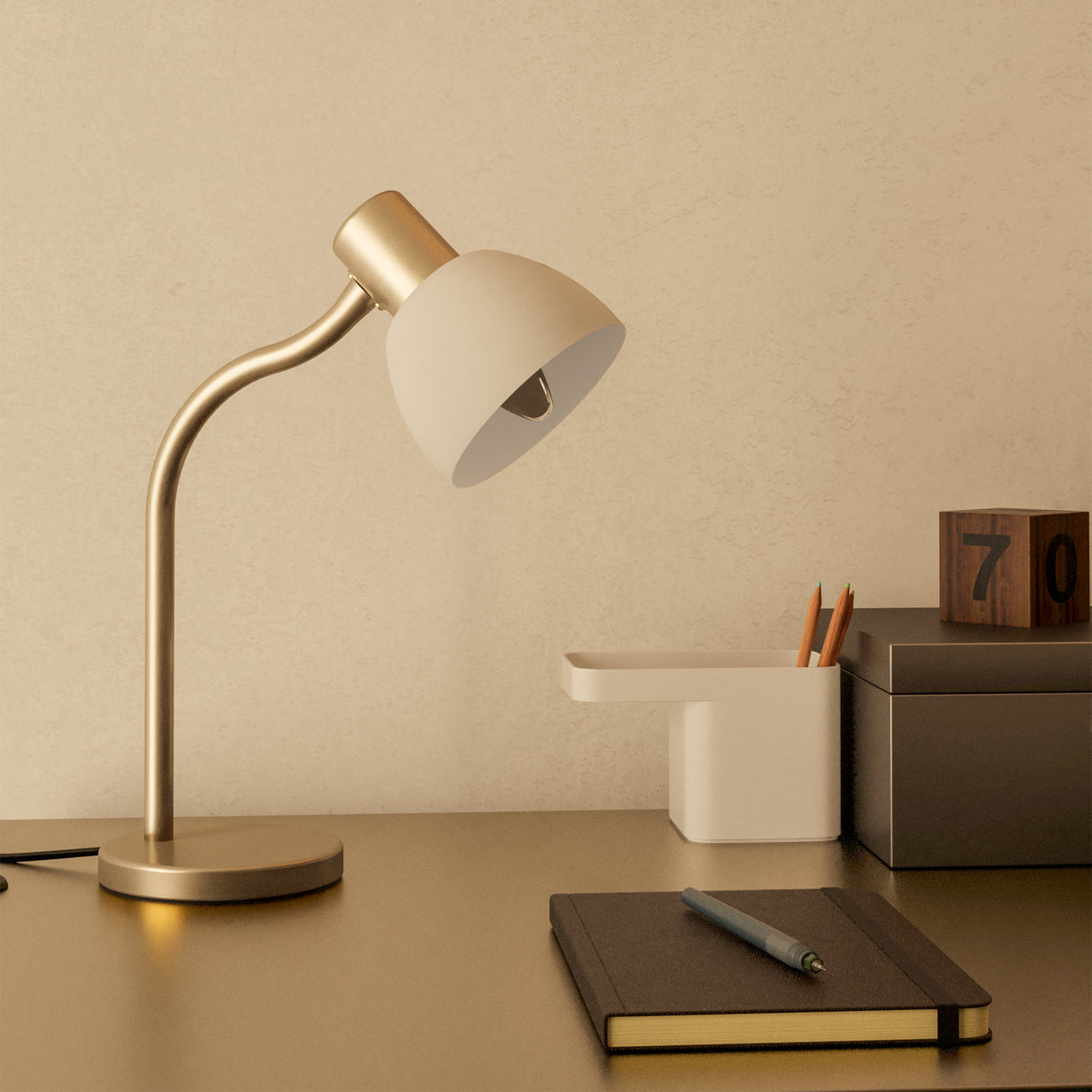Eglo EU Macere  White Glass Classic Table Lamp