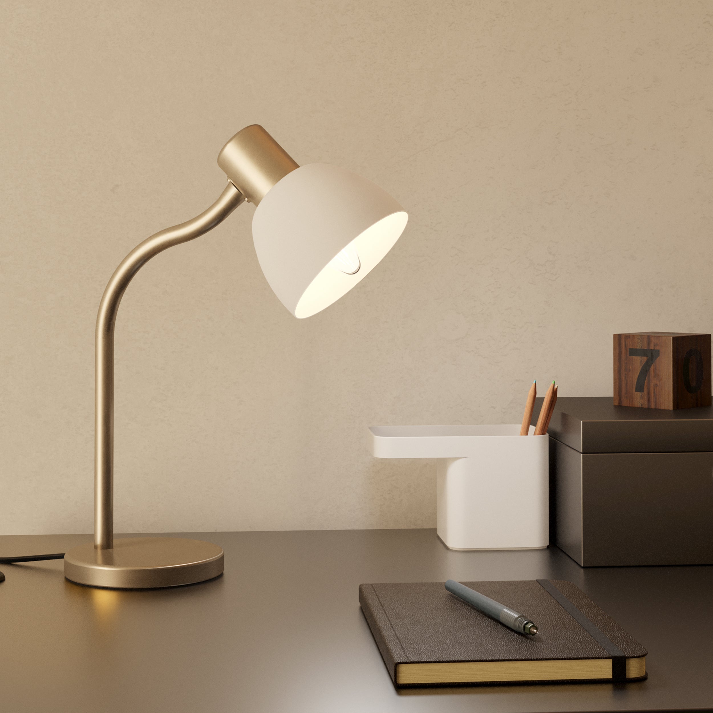 Eglo EU Macere Black Glass Classic Table Lamp