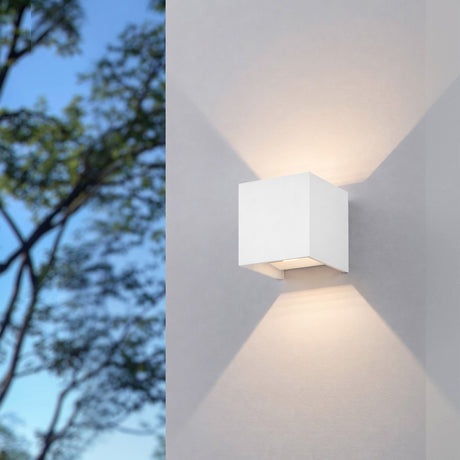 Eglo EU Calpino 3 LED Modern Outdoor Wall Light, White