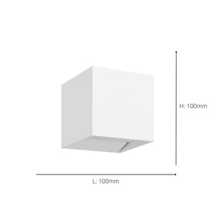 Eglo EU Calpino 3 LED Modern Outdoor Wall Light, White
