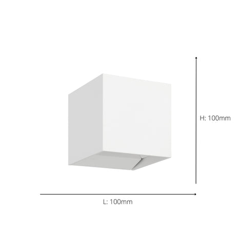 Eglo EU Calpino 3 LED Modern Outdoor Wall Light, White