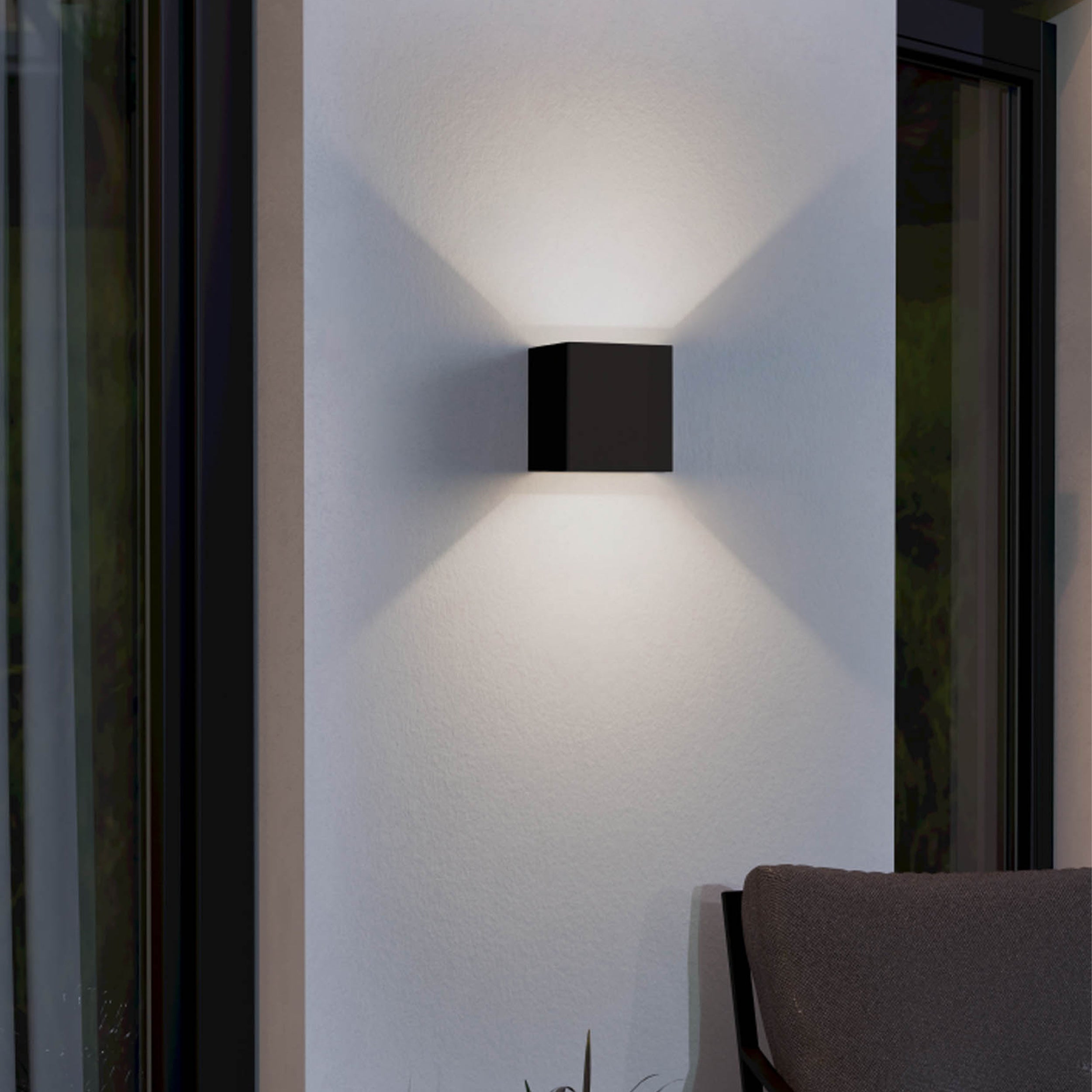 Eglo EU Calpino 3 LED Modern Outdoor Wall Light, White product image - Endon Lighting from First Light Direct with great prices and fast UK delivery
