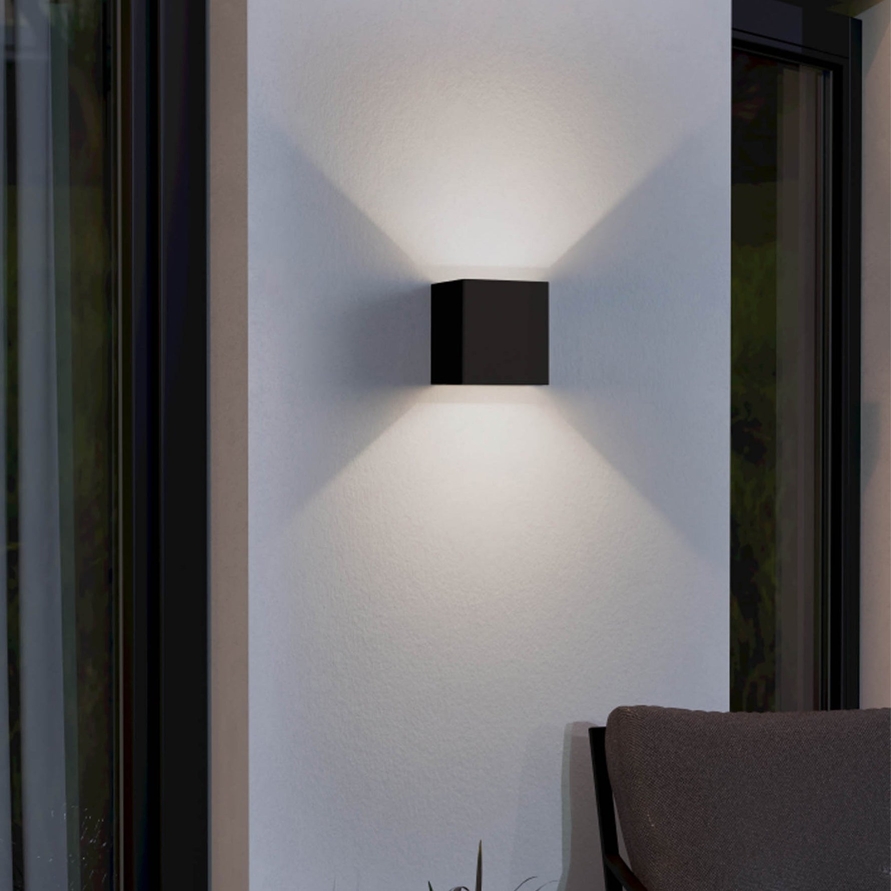 Eglo EU Calpino 3 LED Modern Outdoor Wall Light, White product image - Endon Lighting from First Light Direct with great prices and fast UK delivery