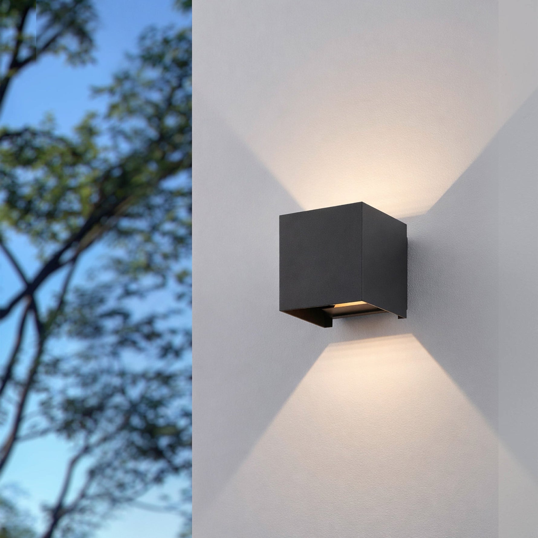 Eglo EU Calpino 3 LED Modern Outdoor Wall Light, Auburn product image - Endon Lighting from First Light Direct with great prices and fast UK delivery